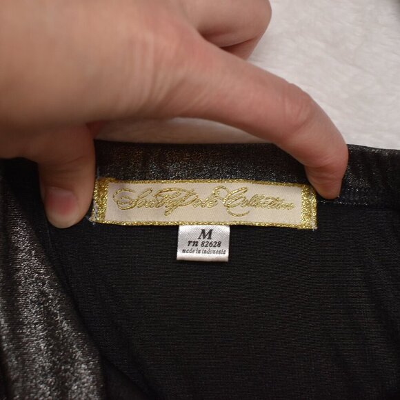 South Pole Liquid Shine Tunic Sz M Metallic Party Cocktail Holiday Y2K 90s Retro - Picture 14 of 16